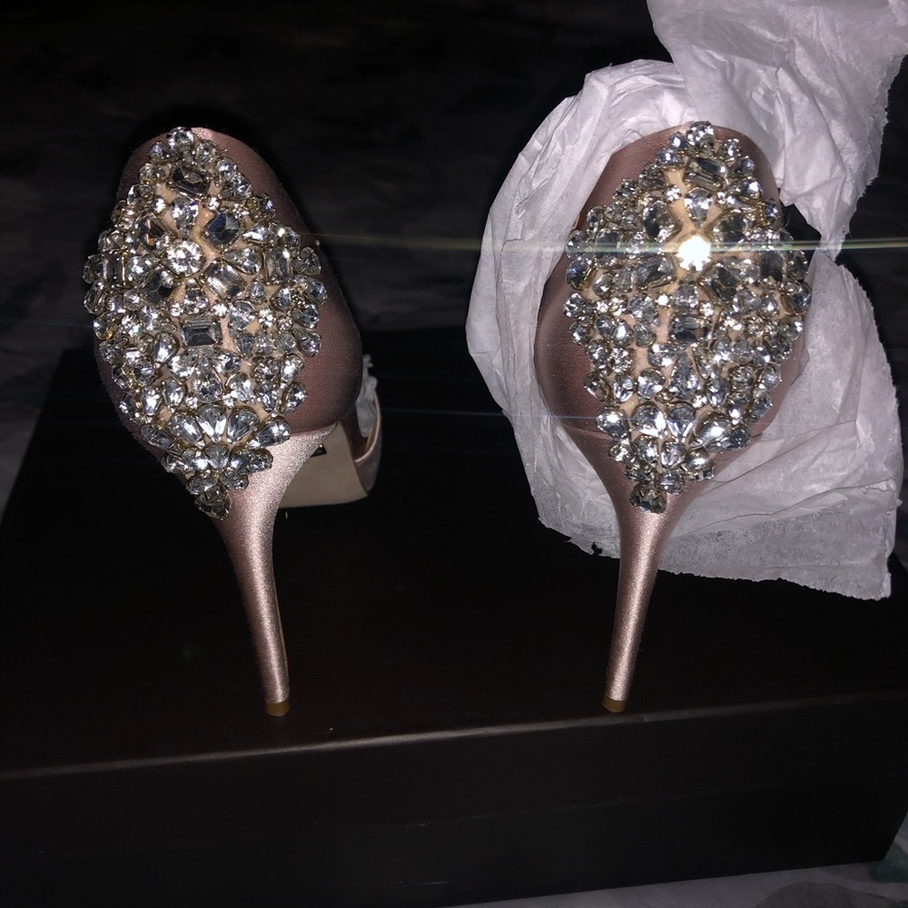 NIB Badgley Mischka Heels in Blush